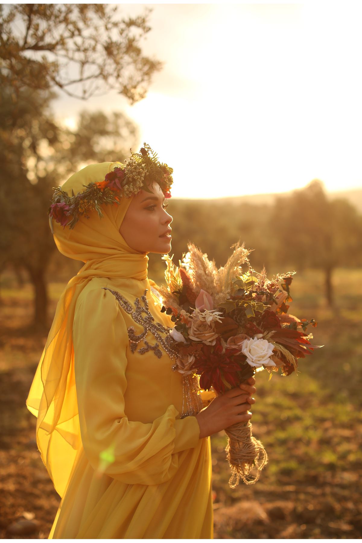 Yaren Evening Dress Yellow