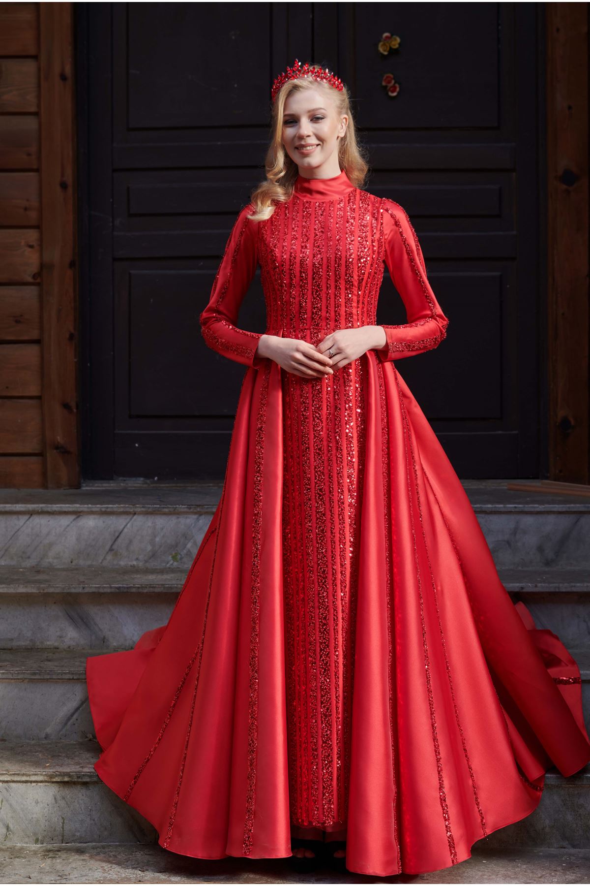 Guzide Evening Dress Red