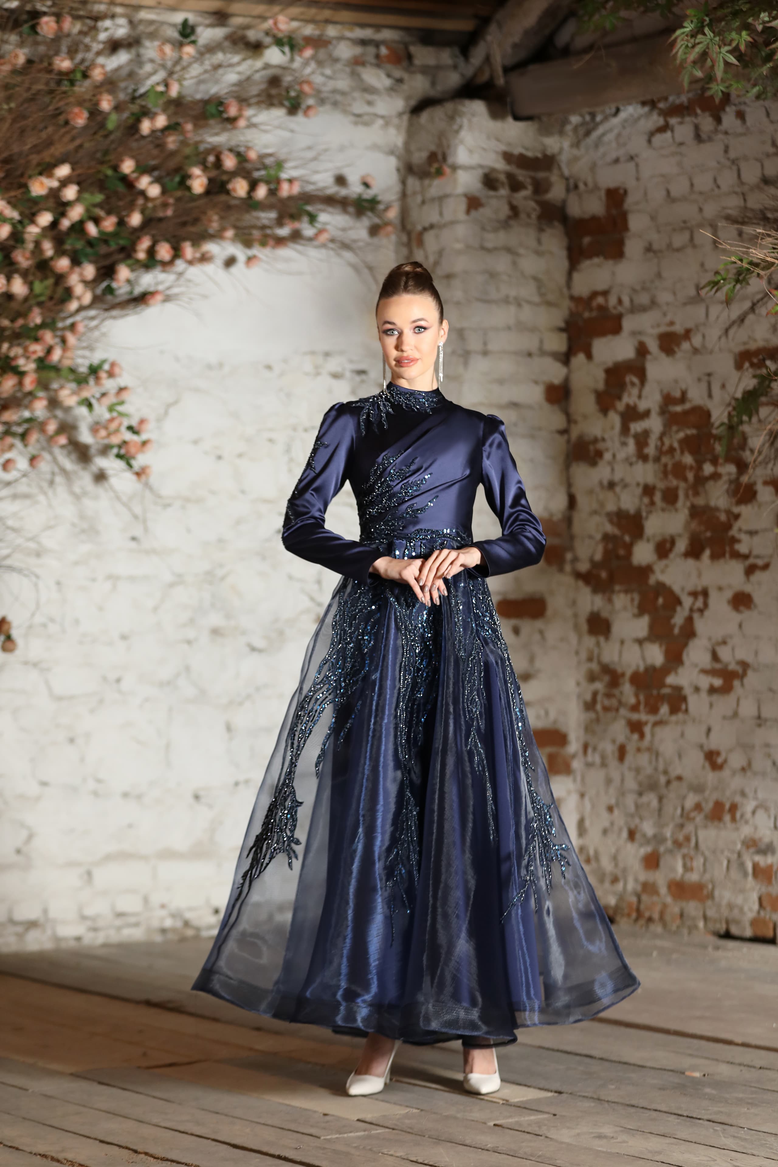 Gozde Evening Dress - Dark Blue