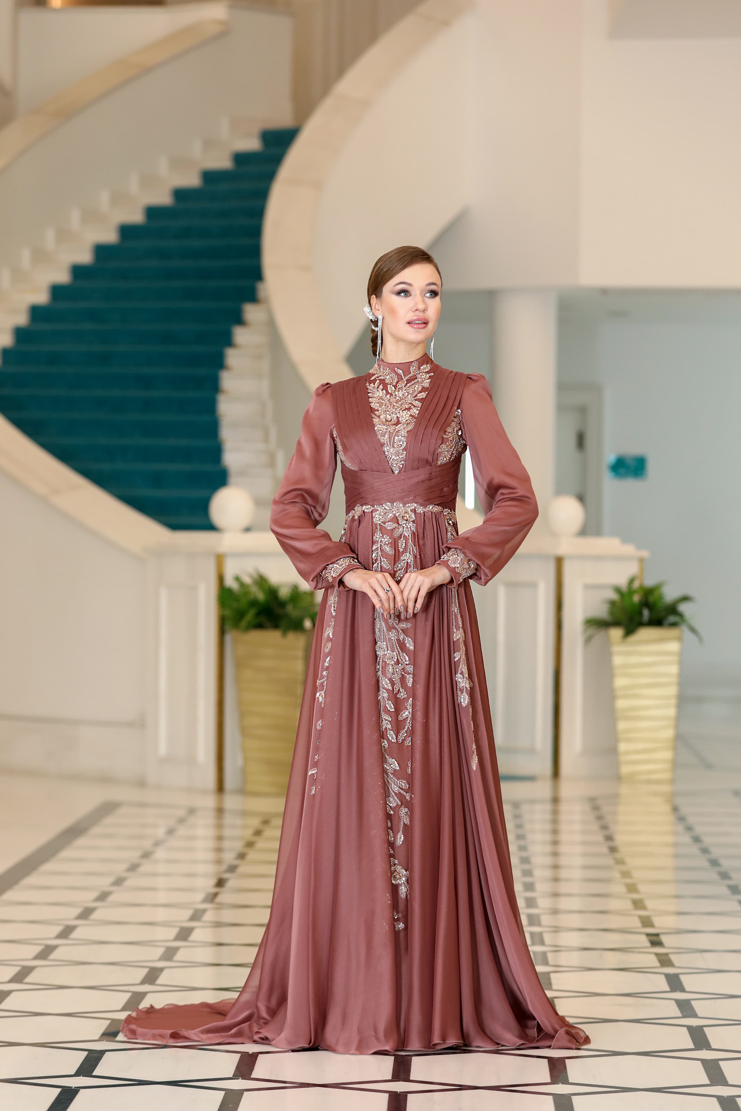 Seyran Evening Dress - Copper