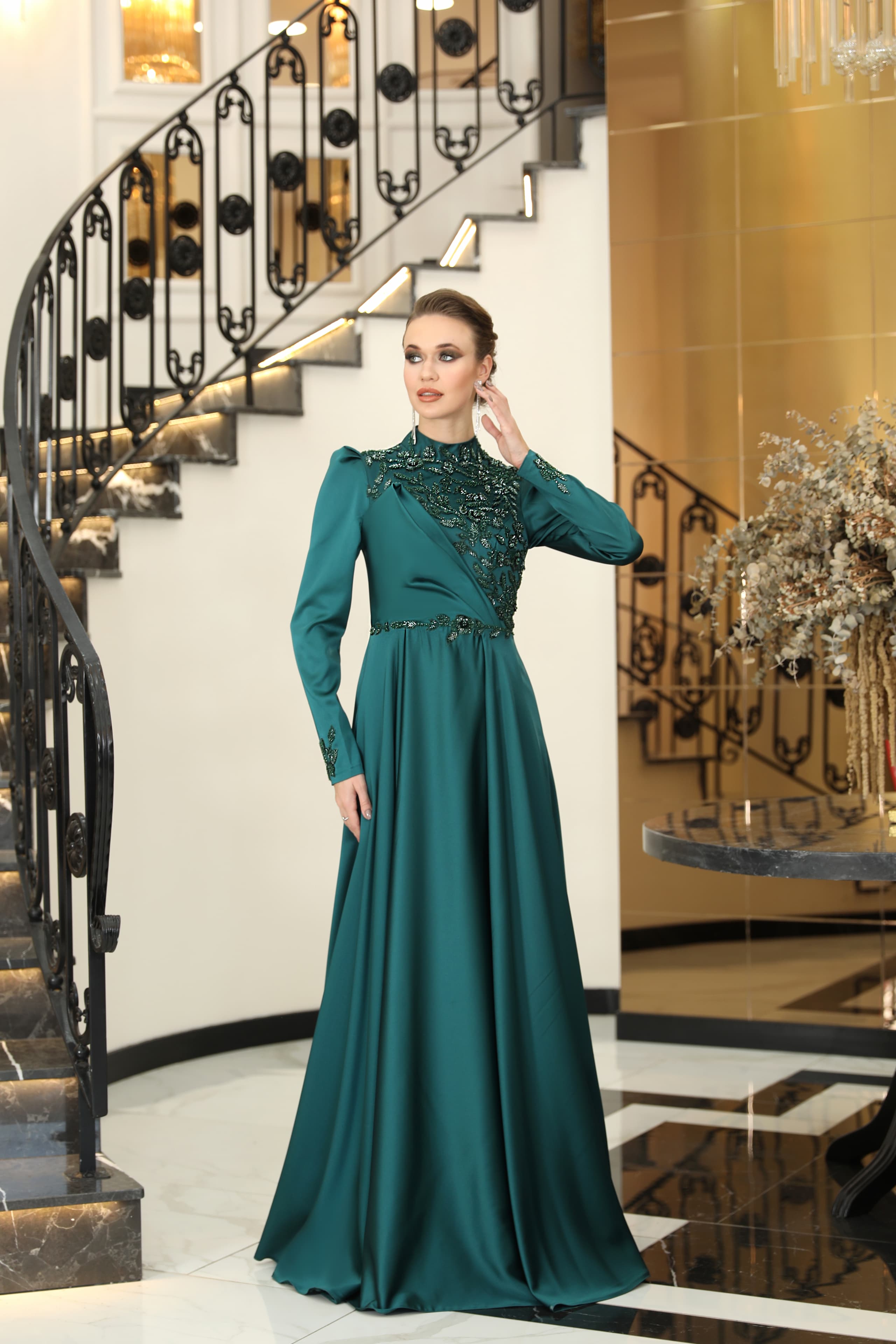 Nilufer Dress - Emerald