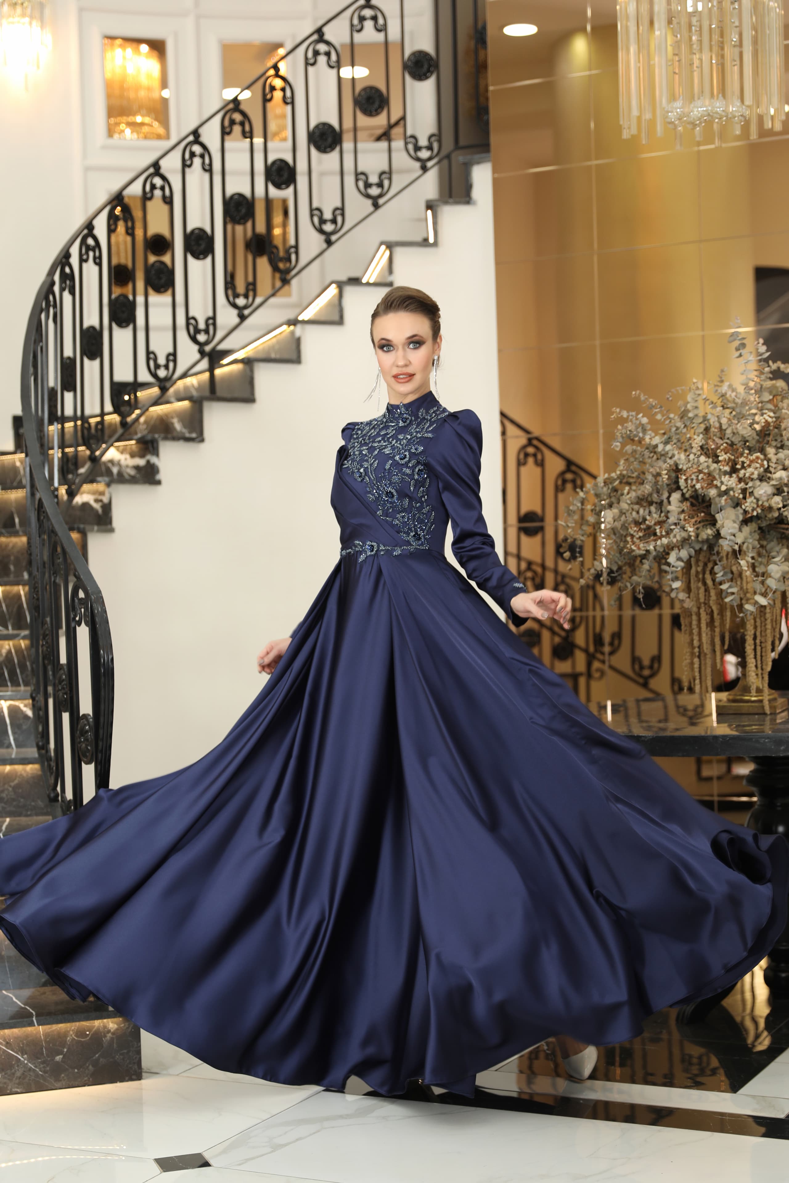 Nilufer Dress - Dark Blue