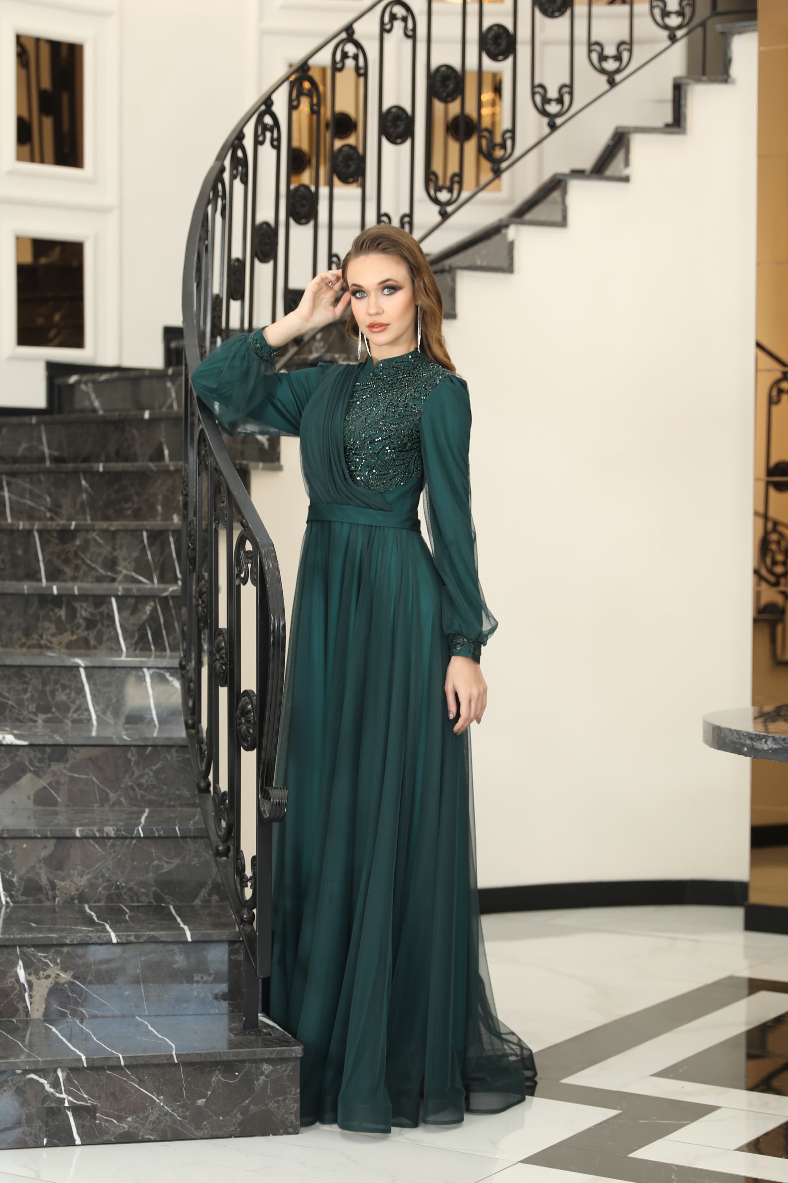 Sude Dress -Emerald