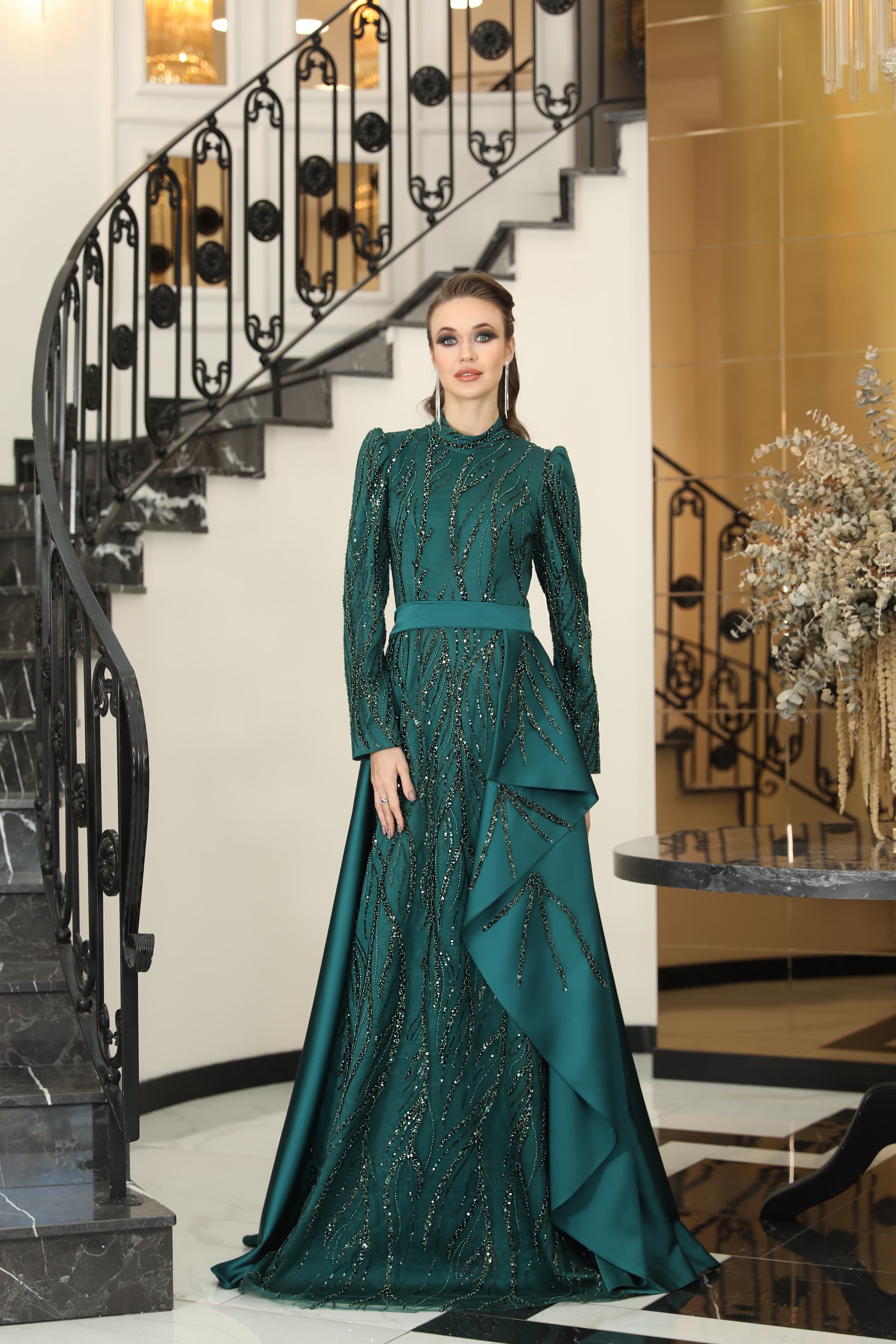 Sahra Evening Dress - Emerald