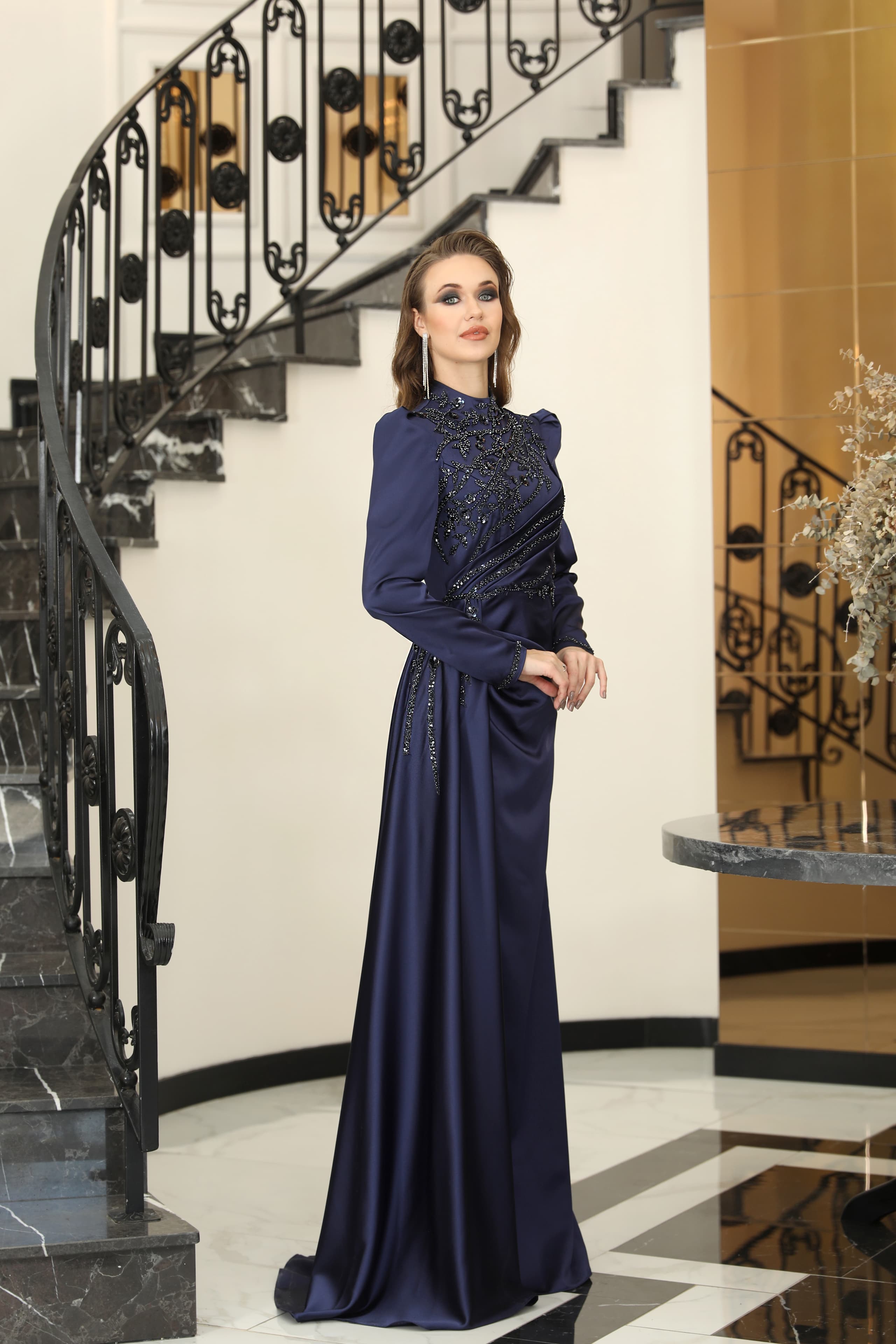 Asilay Dress - Dark Blue