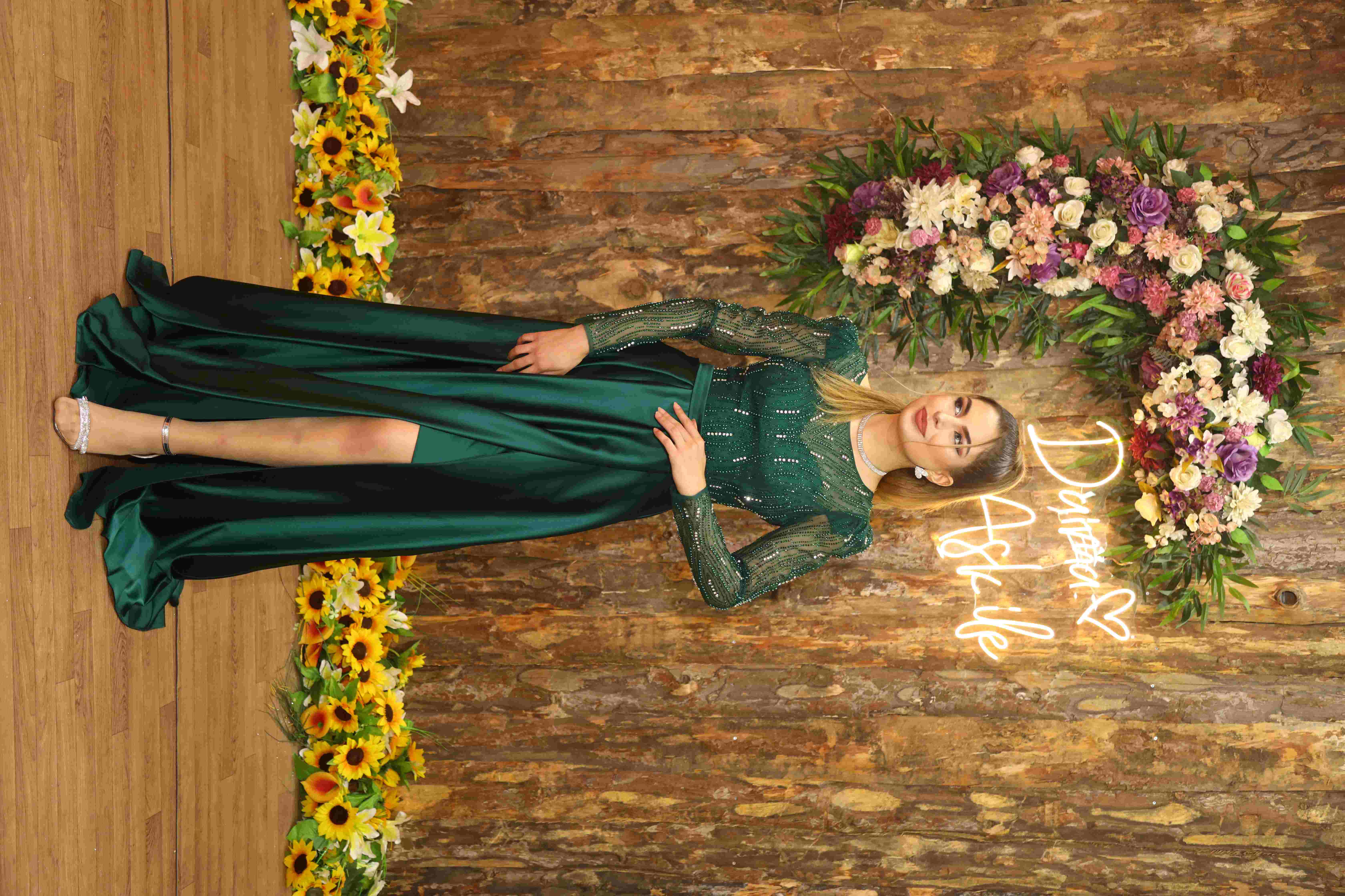 Mihriban Dress - Emerald