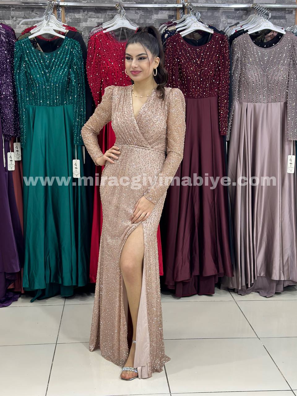 Moonlight Evening Dress Gold