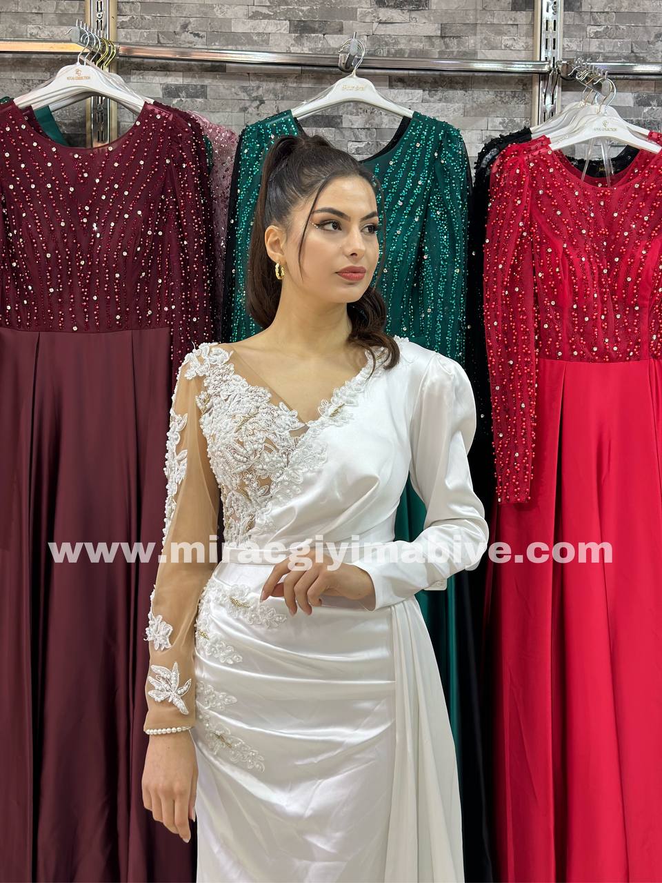 Asel Evening Dress White